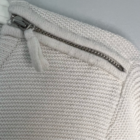 Talbots Color Block Navy Blue White Striped Knit Sweater Size M - Picture 5 of 8